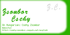 zsombor csehy business card